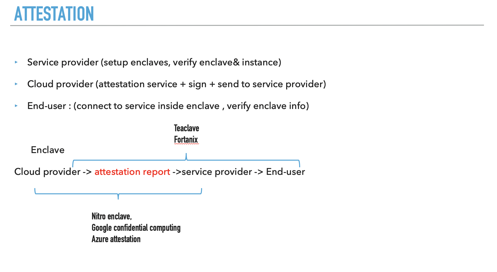 Public Cloud Attestation Services Summary